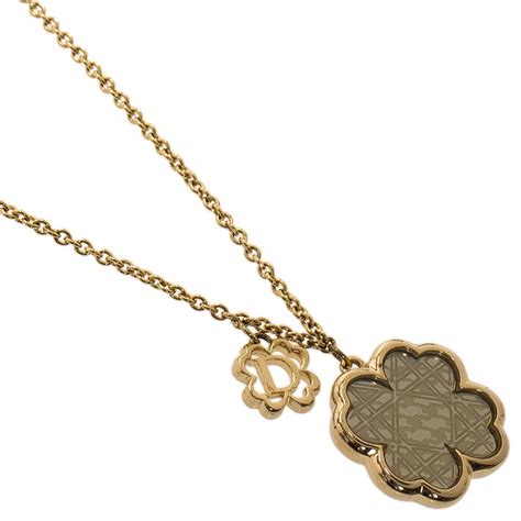 dior clover necklace